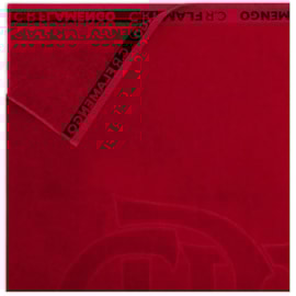 Toalha de Banho Barra Bordada Futebol Jacquard Bouton Flamengo Toalha de Banho Barra Bordada Futebol Jacquard Bouton Flamengo