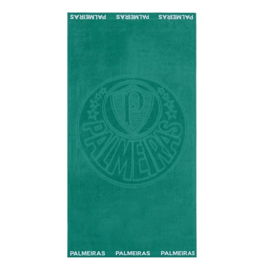 Toalha de Banho Barra Bordada Futebol Jacquard Bouton Palmeiras