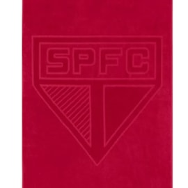 Toalha de Banho Barra Bordada Futebol Jacquard Bouton São Paulo Toalha de Banho Barra Bordada Futebol Jacquard Bouton São Paulo