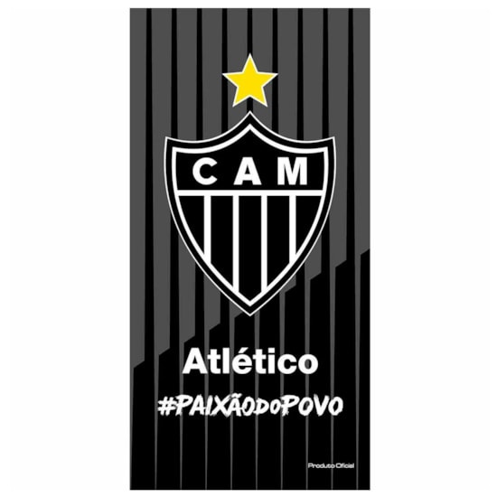 Toalha de Banho Bouton Veludo Times Atlético Mineiro II Toalha de Banho Bouton Veludo Times Atlético Mineiro II