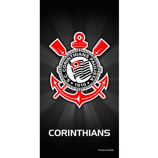 Toalha de Banho Bouton Veludo Times Corinthians I