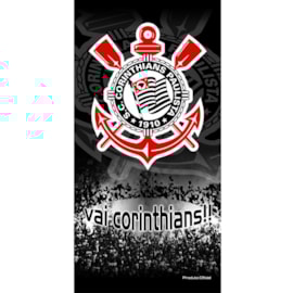 Toalha de Banho Bouton Veludo Times Corinthians II