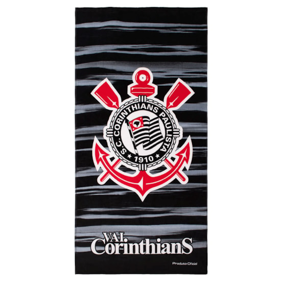 Toalha de Banho Bouton Veludo Times Corinthians III