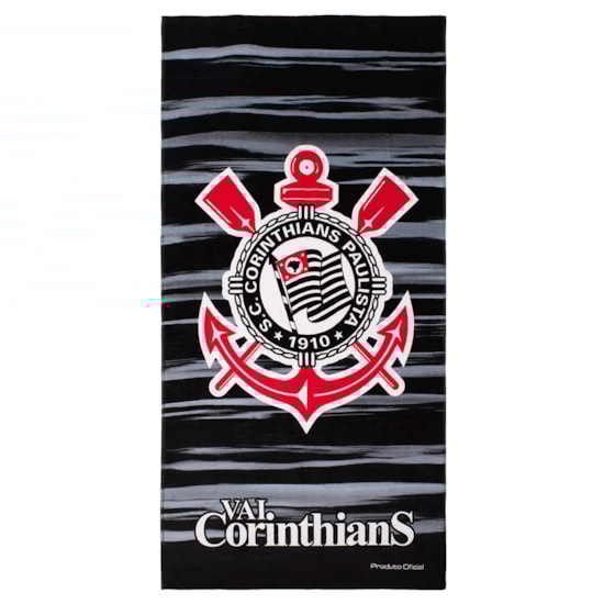 Toalha de Banho Bouton Veludo Times Corinthians III Toalha de Banho Bouton Veludo Times Corinthians III