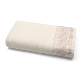 Toalha de Banho Gigante com Renda Buettner Estela Creme Toalha de Banho Gigante com Renda Buettner Estela Creme