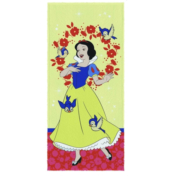 Toalha de Banho Infantil Felpuda Lepper Branca de Neve