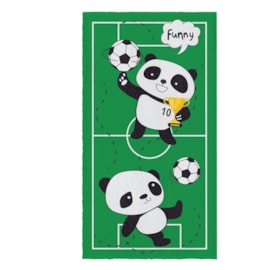 Toalha de Banho Infantil Felpuda Lepper Panda Futebol Toalha de Banho Infantil Felpuda Lepper Panda Futebol