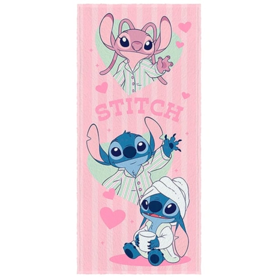 Toalha de Banho Infantil Felpuda Lepper Stitch Pijama
