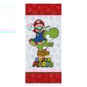 Toalha de Banho Infantil Felpuda Lepper Super Mario e Yoshi