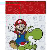 Toalha de Banho Infantil Felpuda Lepper Super Mario e Yoshi
