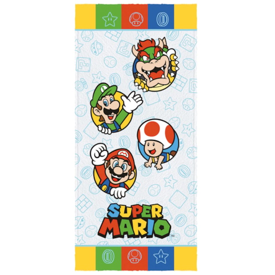 Toalha de Banho Infantil Felpuda Lepper Super Mario II