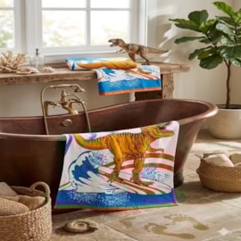 Toalha de Banho Infantil Teka Candy Dino Surf