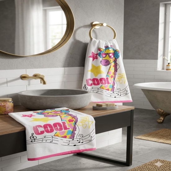 Toalha de Banho Infantil Teka Candy Girafinha