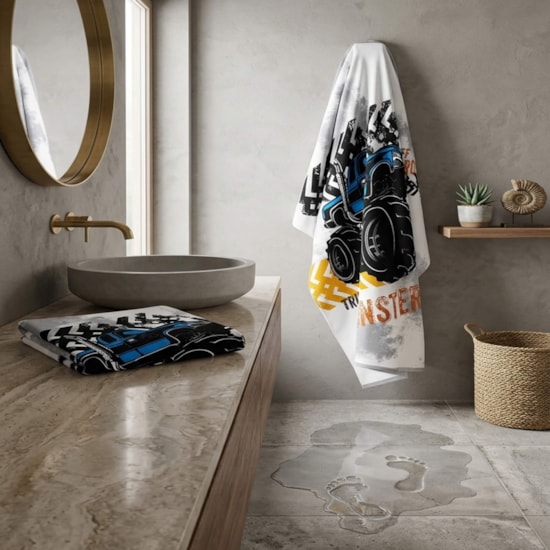 Toalha de Banho Infantil Teka Candy Monster Truck