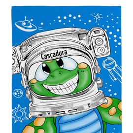 Toalha de Banho Infantil Teka Candy Tartaruga Astronauta