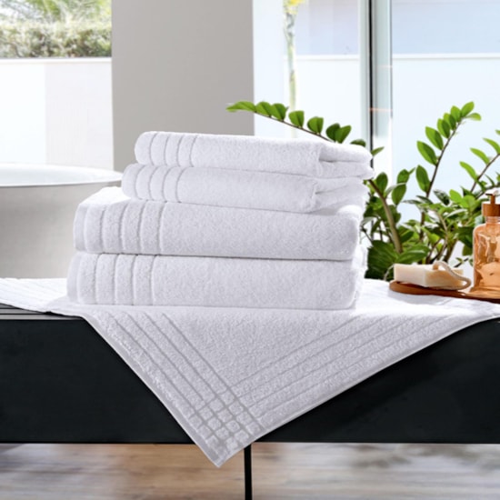 Toalha de Banho Lufamar Platinum Branca 80x150cm