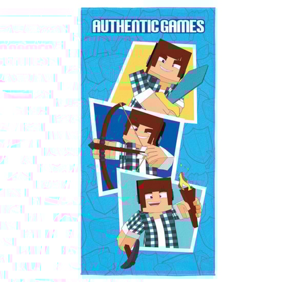 Toalha de Banho Veludo Infantil Authentic Games Lepper Toalha de Banho Veludo Infantil Authentic Games Lepper