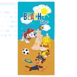 Toalha de Banho Veludo Infantil Patrulha Canina Beach Time Lepper Toalha de Banho Veludo Infantil Patrulha Canina Beach Time Lepper
