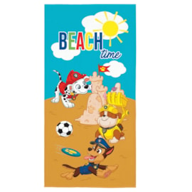 Toalha de Banho Veludo Infantil Patrulha Canina Beach Time Lepper