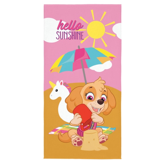 Toalha de Banho Veludo Infantil Patrulha Canina Sunshine Lepper Toalha de Banho Veludo Infantil Patrulha Canina Sunshine Lepper