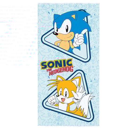 Toalha de Banho Veludo Infantil Sonic Lepper Toalha de Banho Veludo Infantil Sonic Lepper