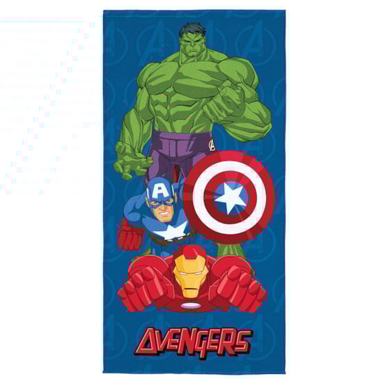 Toalha de Banho Veludo Infantil Vingadores Lepper Toalha de Banho Veludo Infantil Vingadores Lepper