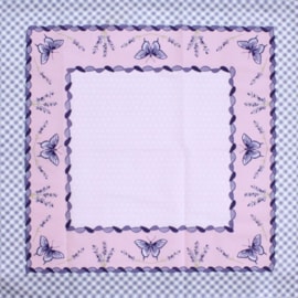 Toalha de Cha Lepper 0,75 x 0,75 Borboletas Lilas