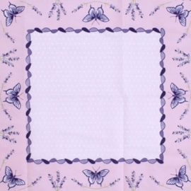 Toalha de Cha Lepper 0,75 x 0,75 Borboletas Lilas