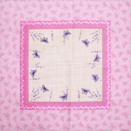 Toalha de Cha Lepper 0,75 x 0,75 Borboletas Rosa Toalha de Cha Lepper 0,75 x 0,75 Borboletas Rosa