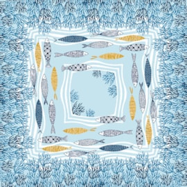 Toalha de Chá Lepper 1,00 x 1,00 Estampa: Peixes Toalha de Chá Lepper 1,00 x 1,00 Estampa: Peixes