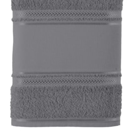 Toalha de Lavabo Teka Cristine Cinza Escuro 30cm x 50cm Toalha de Lavabo Teka Cristine Cinza Escuro 30cm x 50cm