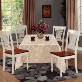 Toalha de Mesa de Jacquard 1,40m x 1,40m Sultan Bege Toalha de Mesa de Jacquard 1,40m x 1,40m Sultan Bege