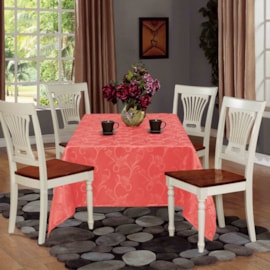Toalha de Mesa de Jacquard 1,40m x 1,40m Sultan Coral Toalha de Mesa de Jacquard 1,40m x 1,40m Sultan Coral
