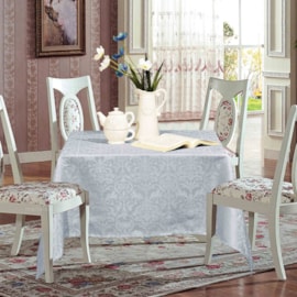 Toalha de Mesa de Jacquard 2,20m x 1,40m Sultan Cinza Toalha de Mesa de Jacquard 2,20m x 1,40m Sultan Cinza