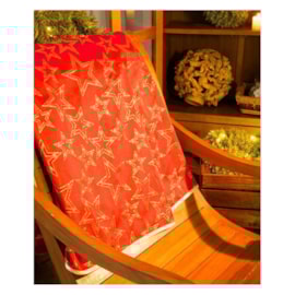 Toalha de Mesa Karsten Natal 1,75x1,75 Golden Estrelas Vermelho Toalha de Mesa Karsten Natal 1,75x1,75 Golden Estrelas Vermelho