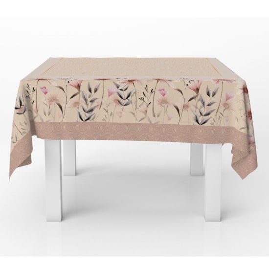 Toalha de Mesa Quadrada STMHome 1,50m x 1,50m Fiori