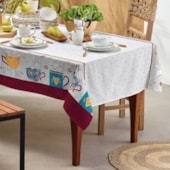 Toalha de Mesa Quadrada Teka Basic 1,40m x 1,40m Coelhos Toalha de Mesa Quadrada Teka Basic 1,40m x 1,40m Coelhos