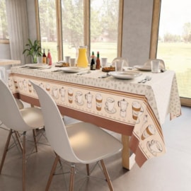Toalha de Mesa Quadrada Teka Basic 1,40m x 1,40m Coffe House Toalha de Mesa Quadrada Teka Basic 1,40m x 1,40m Coffe House