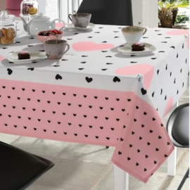 Toalha de Mesa Quadrada Teka Basic 1,40m x 1,40m Corações Toalha de Mesa Quadrada Teka Basic 1,40m x 1,40m Corações