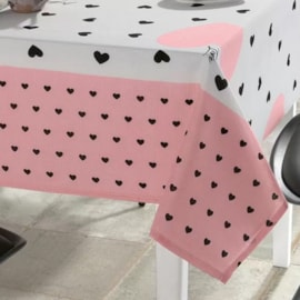 Toalha de Mesa Quadrada Teka Basic 1,40m x 1,40m Corações Toalha de Mesa Quadrada Teka Basic 1,40m x 1,40m Corações