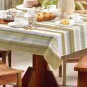Toalha de Mesa Quadrada Teka Basic 1,40m x 1,40m Listradinho Toalha de Mesa Quadrada Teka Basic 1,40m x 1,40m Listradinho