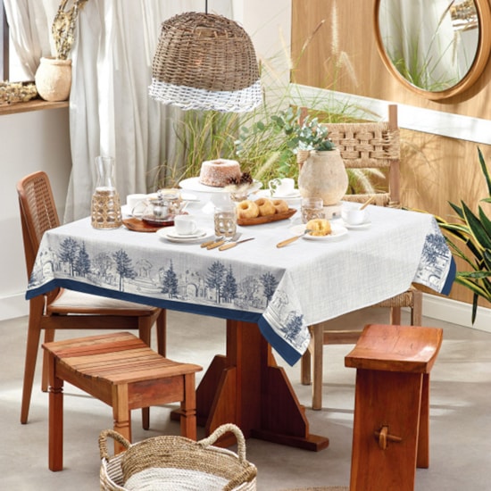 Toalha de Mesa Quadrada Teka Basic 1,40m x 1,40m Roma Toalha de Mesa Quadrada Teka Basic 1,40m x 1,40m Roma