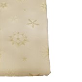 Toalha de Mesa Raner Natal 1,55m x 2,45m Flocos de Neve Dourado