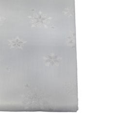 Toalha de Mesa Raner Natal 1,55m x 2,45m Flocos de Neve Prateado Toalha de Mesa Raner Natal 1,55m x 2,45m Flocos de Neve Prateado