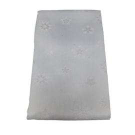 Toalha de Mesa Raner Natal 1,55m x 2,45m Flocos de Neve Prateado