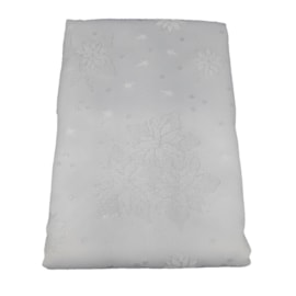 Toalha de Mesa Raner Natal 1,55m x 2,45m Flores Prateado Toalha de Mesa Raner Natal 1,55m x 2,45m Flores Prateado