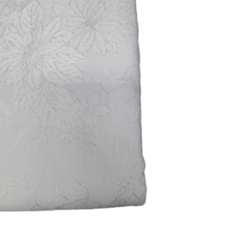 Toalha de Mesa Raner Natal 1,55m x 2,95m Flores Prateados Toalha de Mesa Raner Natal 1,55m x 2,95m Flores Prateados