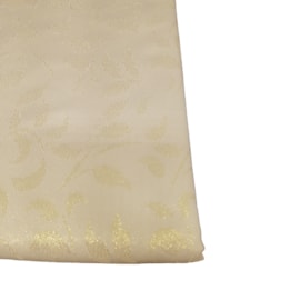 Toalha de Mesa Raner Natal 1,55m x 2,95m Galhos e Folhas Dourados
