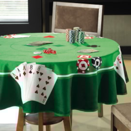 Toalha de Mesa Redonda Baralho/Cartas Dohler Toalha de Mesa Redonda Baralho/Cartas Dohler