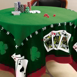 Toalha de Mesa Redonda Baralho/Cartas Lepper Toalha de Mesa Redonda Baralho/Cartas Lepper
